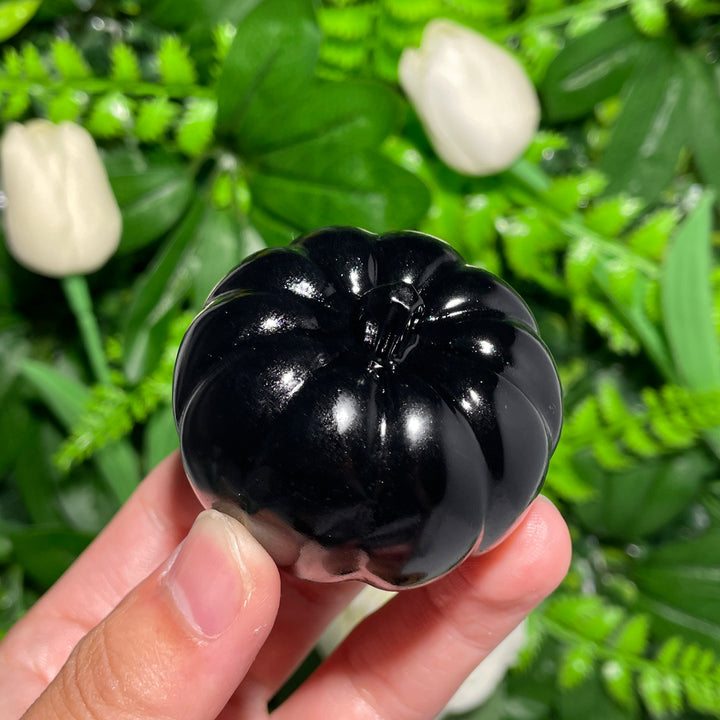 Black Obsidian Pumpkin