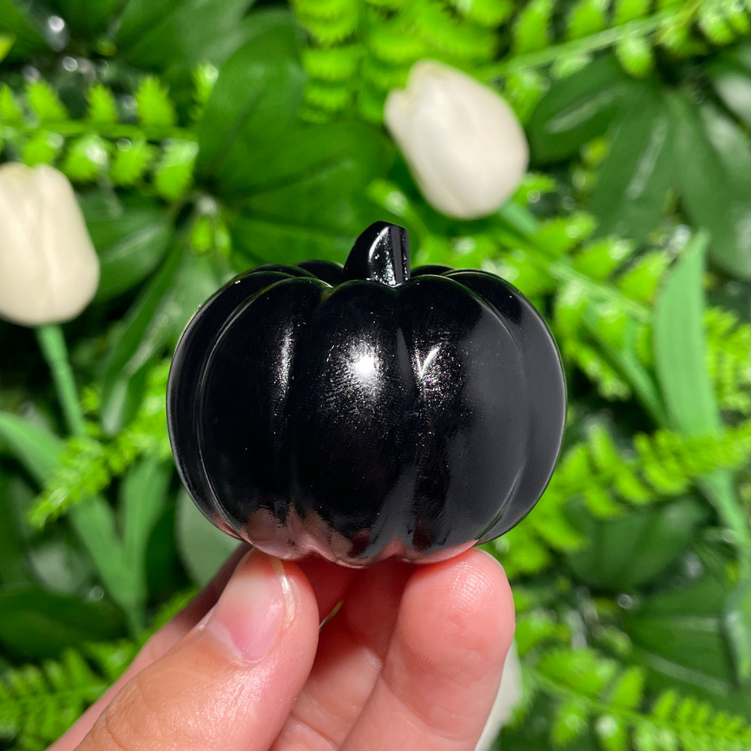 Black Obsidian Pumpkin