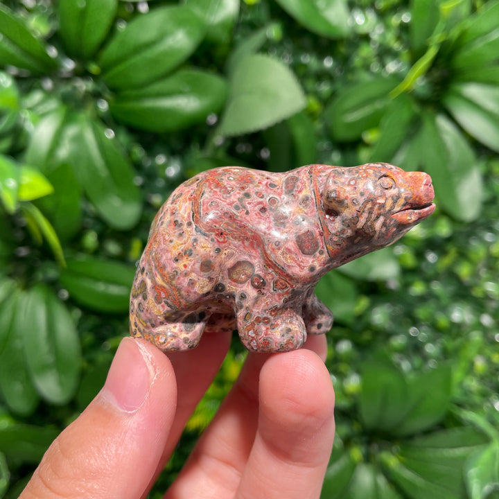 Leopard Skin Jasper Bear