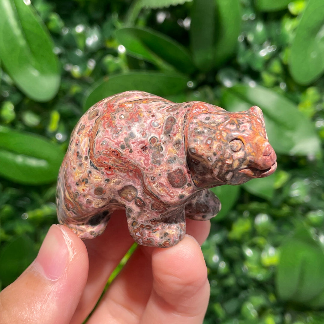 Leopard Skin Jasper Bear