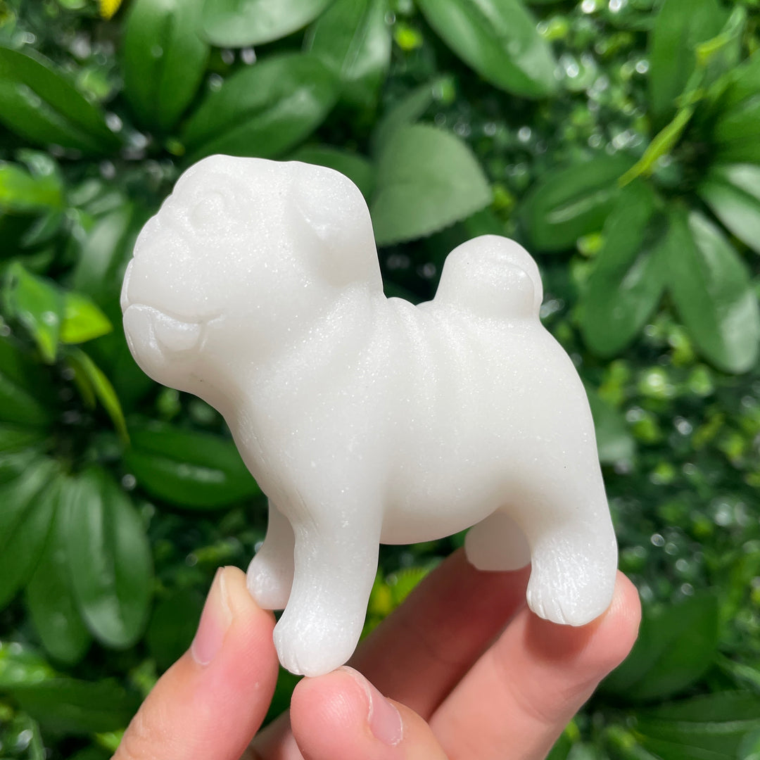 jade plant dog White Jade CarvingDog – KiKi Crystal
