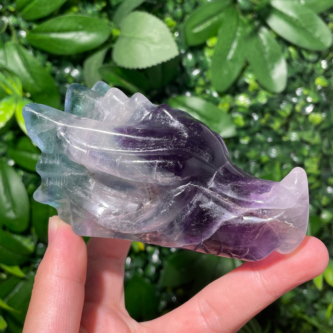 Fluorite Dragon Skull