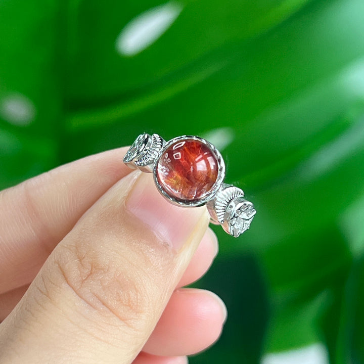 Fire Quartz Ring, S925