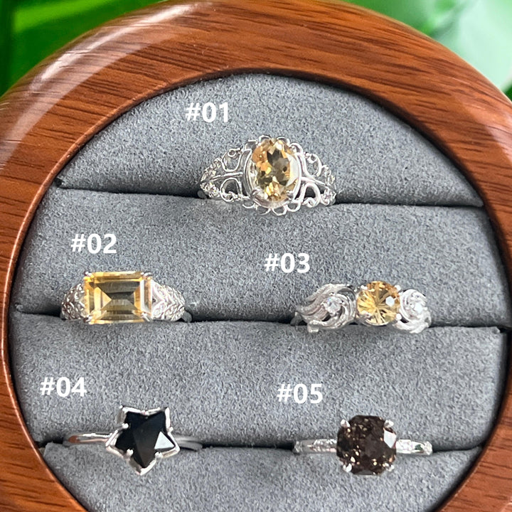 Elegant Gemstone Rings, S925