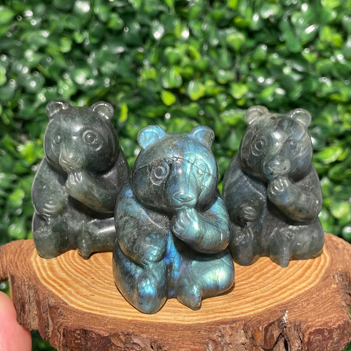 Labradorite Carving Panda