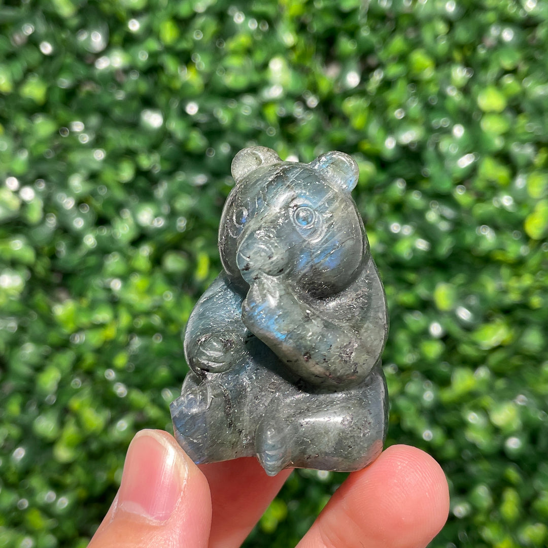 Labradorite Carving Panda