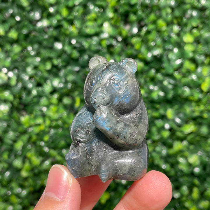 Labradorite Carving Panda