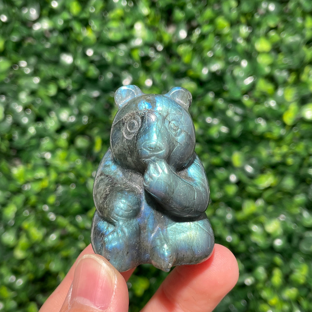 Labradorite Carving Panda