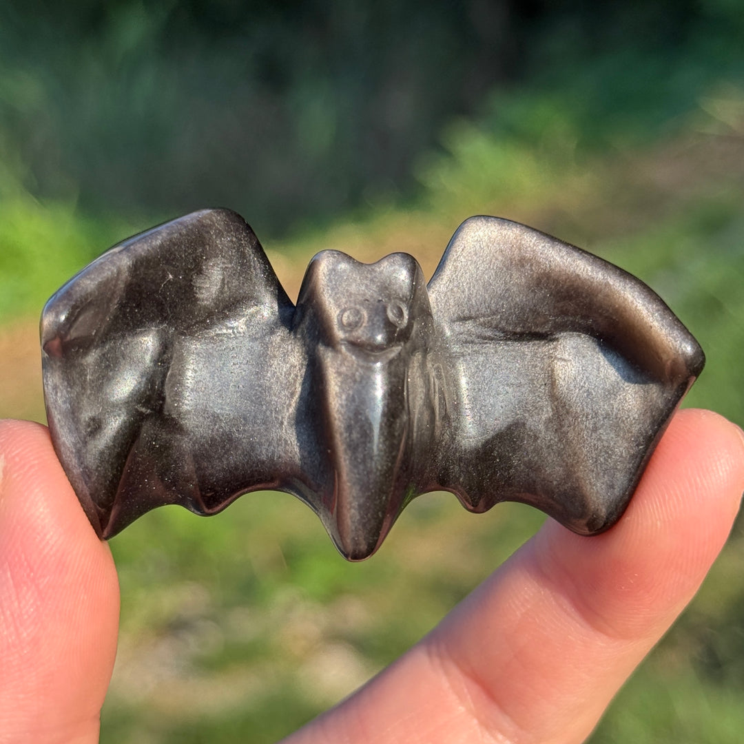 Silver Obsidian Bat
