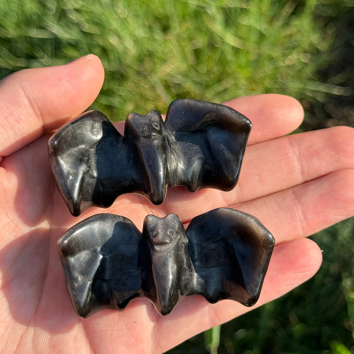 Silver Obsidian Bat