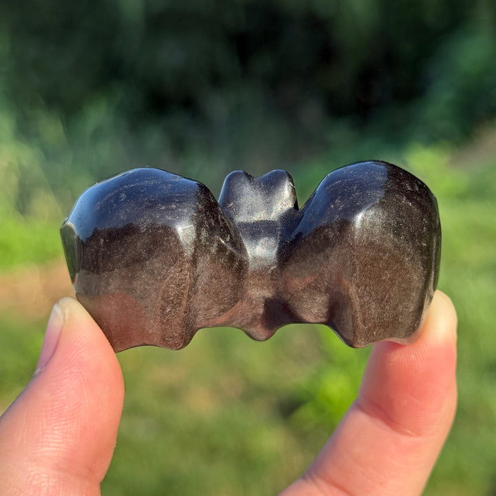 Silver Obsidian Bat