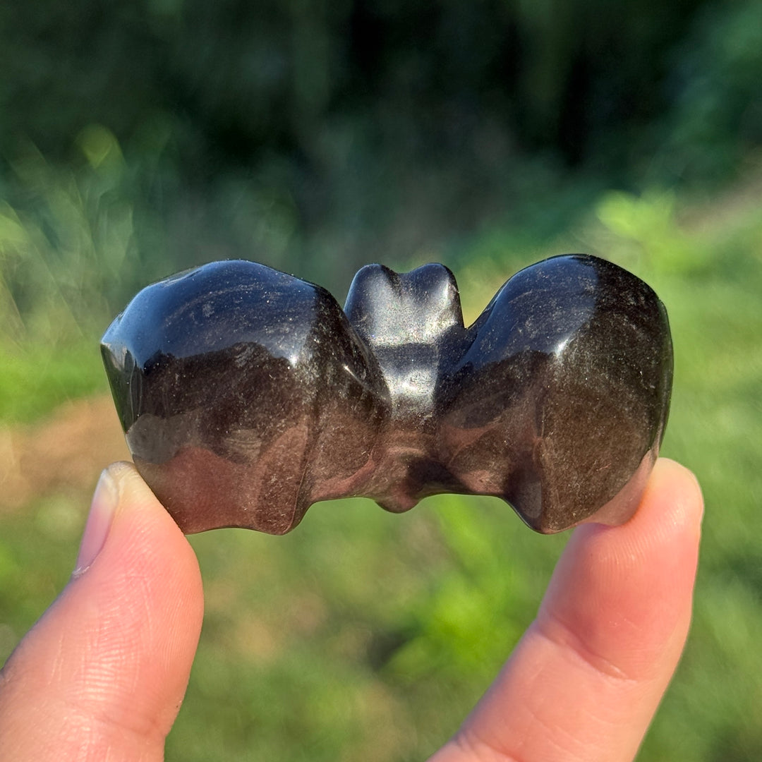 Silver Obsidian Bat