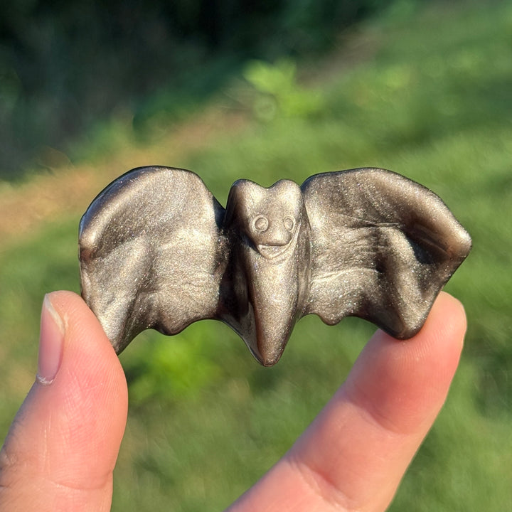 Silver Obsidian Bat