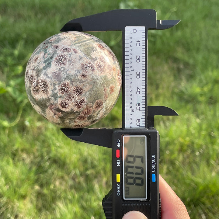 Green Sakura Stone Sphere