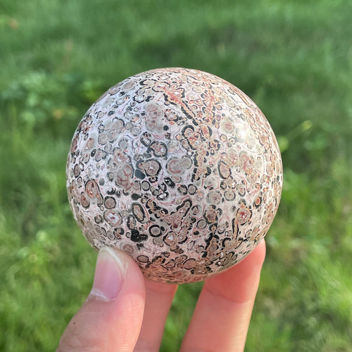 Pink Leopard Skin Jasper Sphere