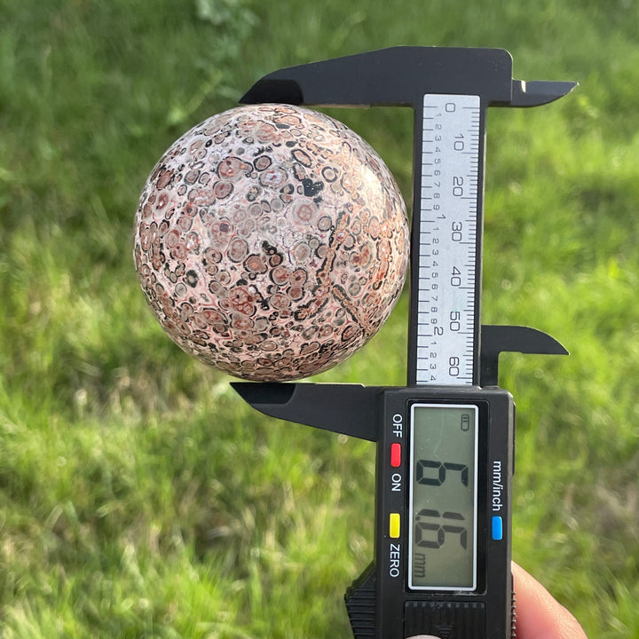Pink Leopard Skin Jasper Sphere