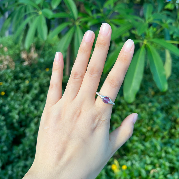 Dainty Wire Wrapped Crystal Ring