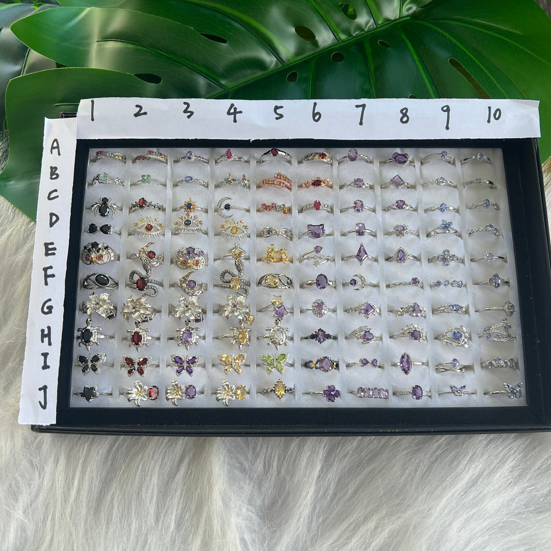 Crystal Ring Collection,S925