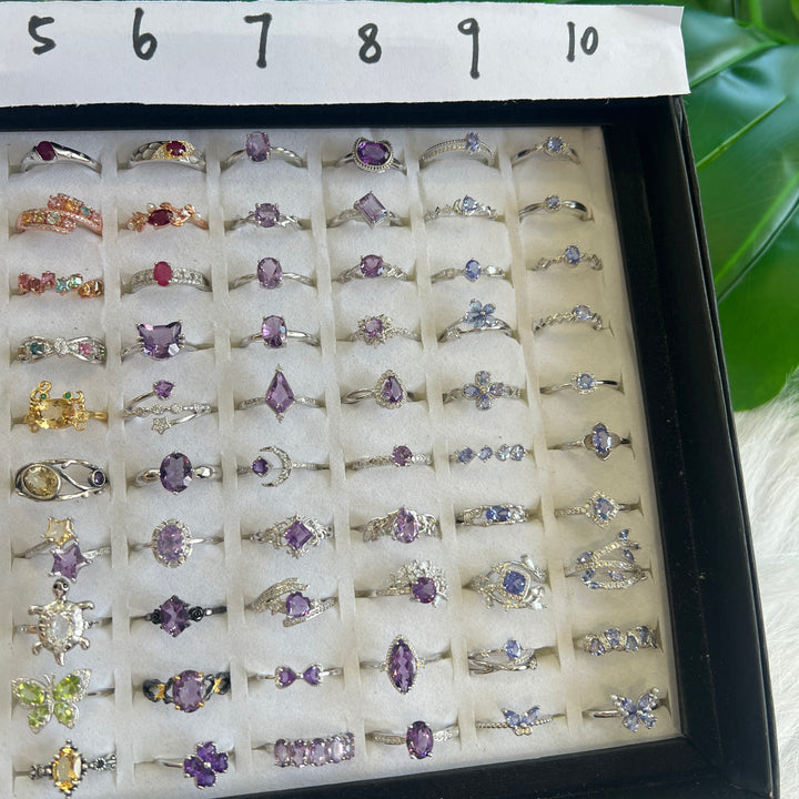 Crystal Ring Collection,S925