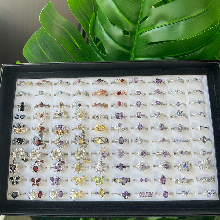 Crystal Ring Collection,S925