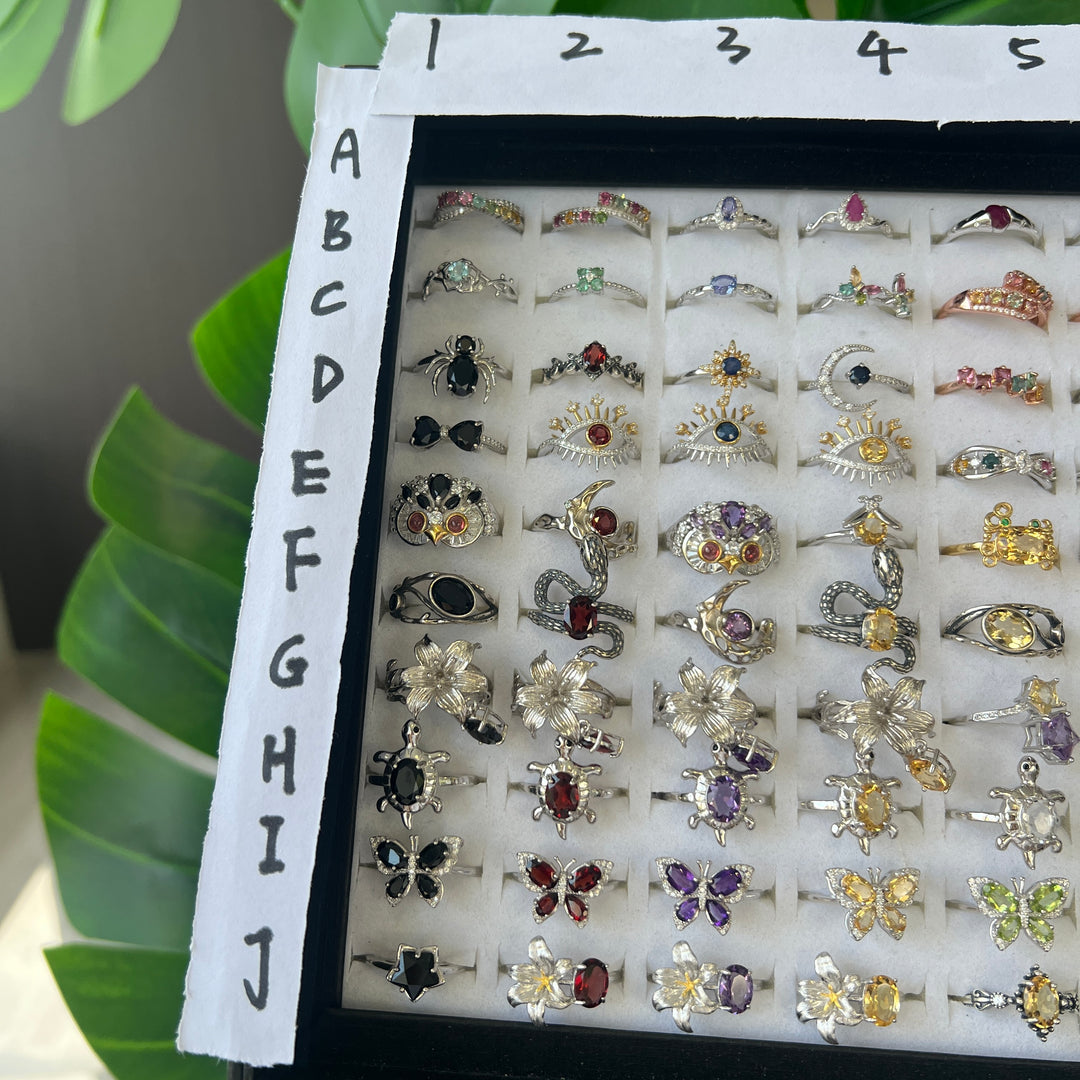 Crystal Ring Collection,S925