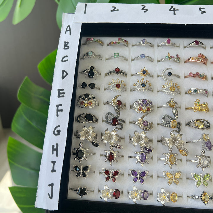 Crystal Ring Collection,S925