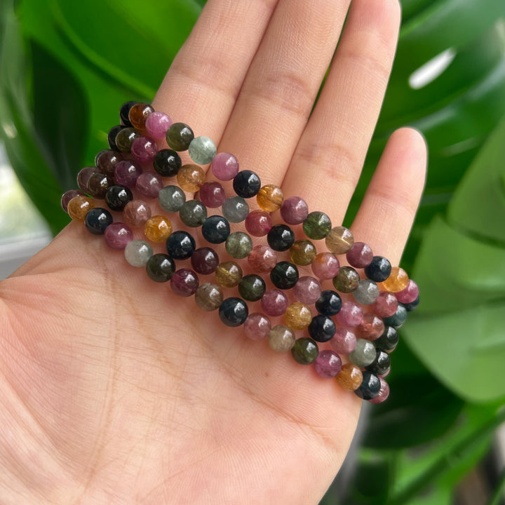 Rainbow Tourmaline Bracelet,4.5mm-5.6mm