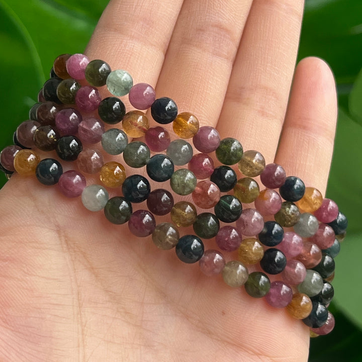 Rainbow Tourmaline Bracelet,4.5mm-5.6mm