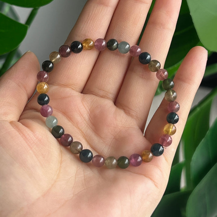 Rainbow Tourmaline Bracelet,4.5mm-5.6mm
