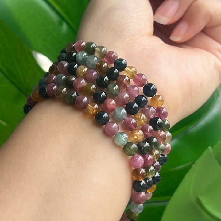Rainbow Tourmaline Bracelet,4.5mm-5.6mm
