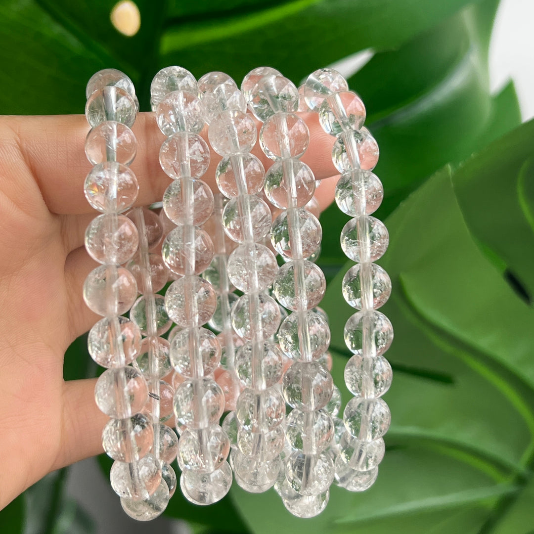Herkimer Diamond Quartz Bracelet,8.4mm-9mm