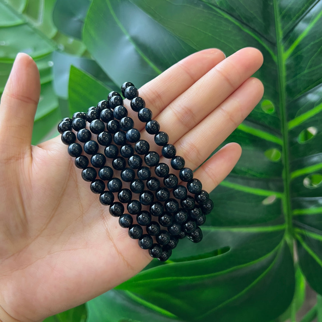 Blue and Yellow Tiger's Eye Three Circles Bracelets 6.3mm-6.7mm