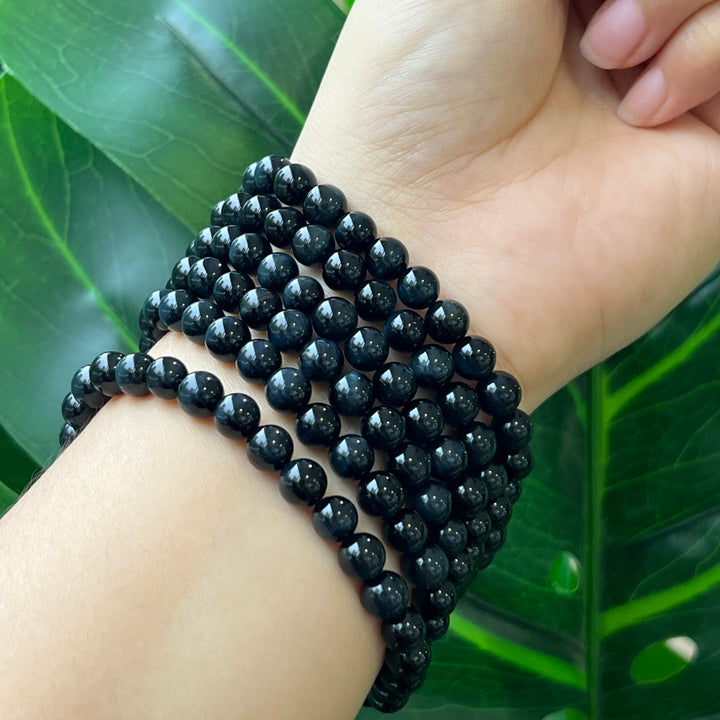 Blue and Yellow Tiger's Eye Three Circles Bracelets 6.3mm-6.7mm