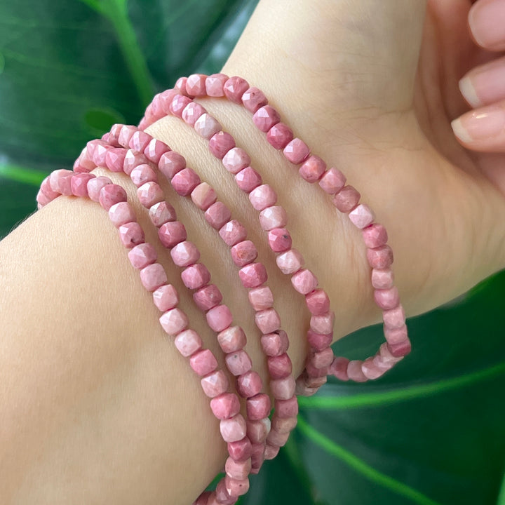 Rhodonite Bracelet 4mm-4.4mm