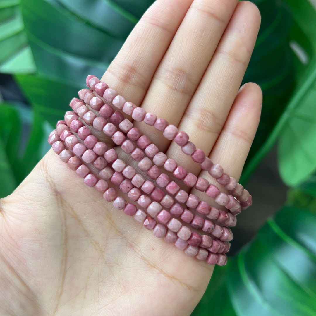 Rhodonite Bracelet 4mm-4.4mm