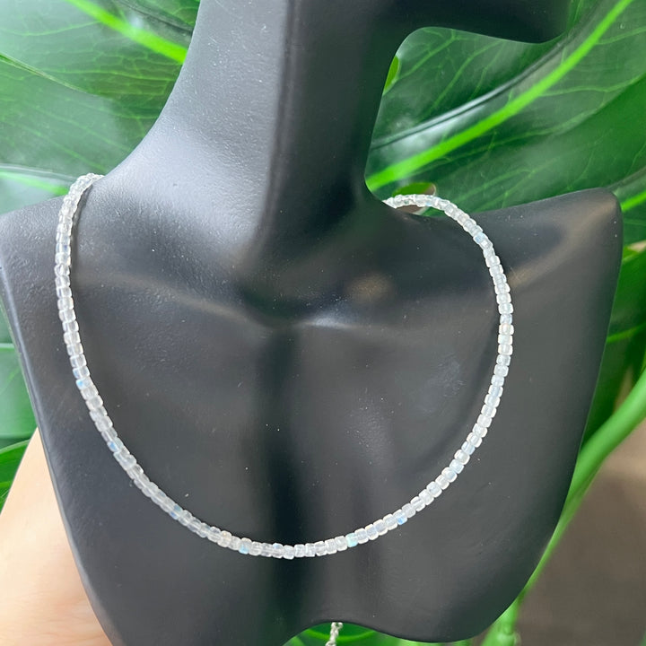 Labradorite Faceted Necklace 1mm-1.3mm