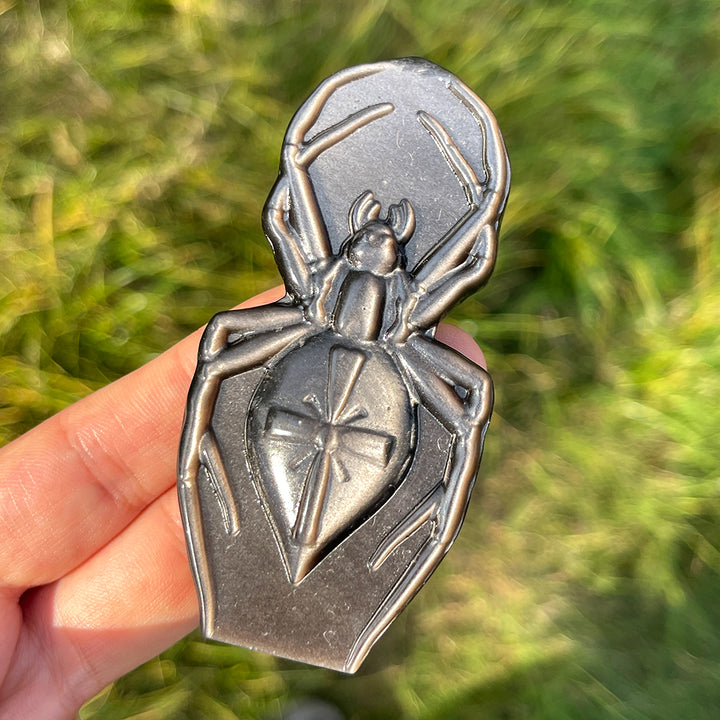 Natural Silver Obsidian Spider