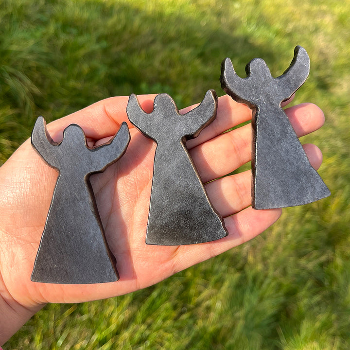 Natural Silver Obsidian Angel