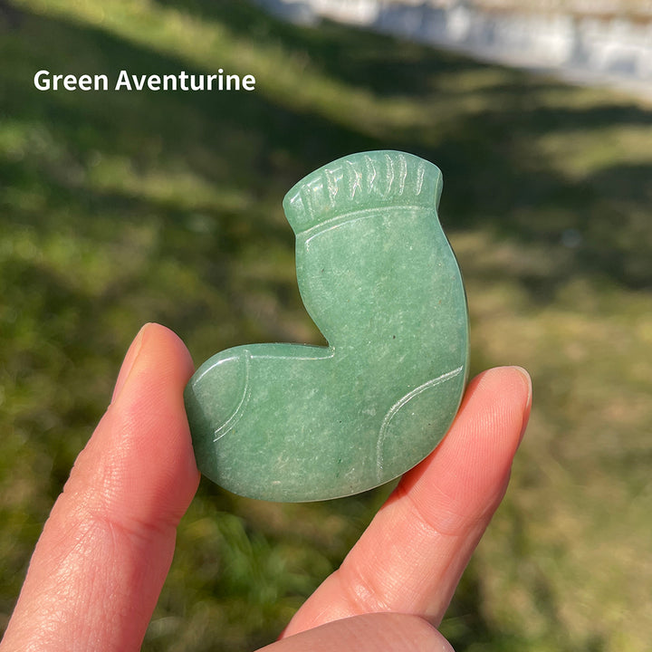 Natural Crystal Carving Christmas Sock