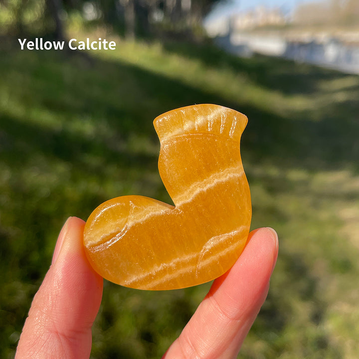 Natural Crystal Carving Christmas Sock