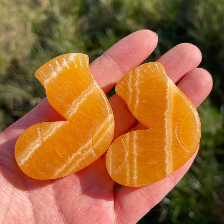 Natural Crystal Carving Christmas Sock