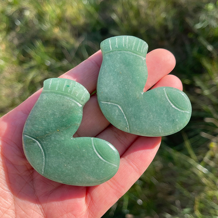 Natural Crystal Carving Christmas Sock