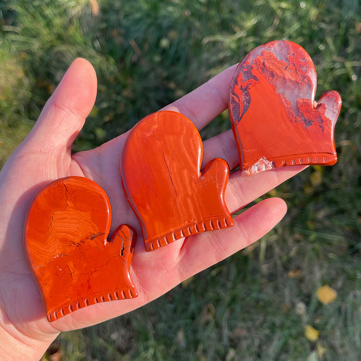 Natural Crystal Carving Christmas Gloves