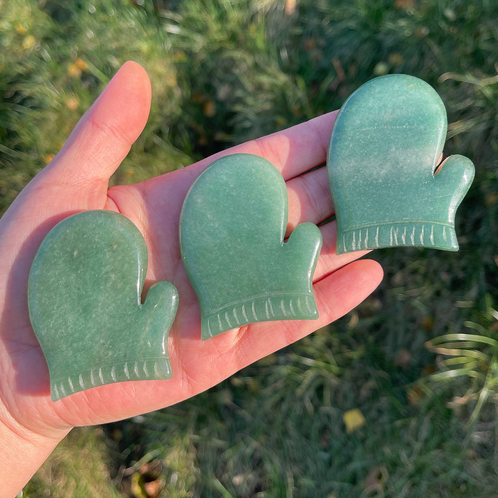 Natural Crystal Carving Christmas Gloves