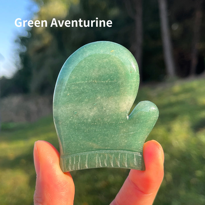 Natural Crystal Carving Christmas Gloves