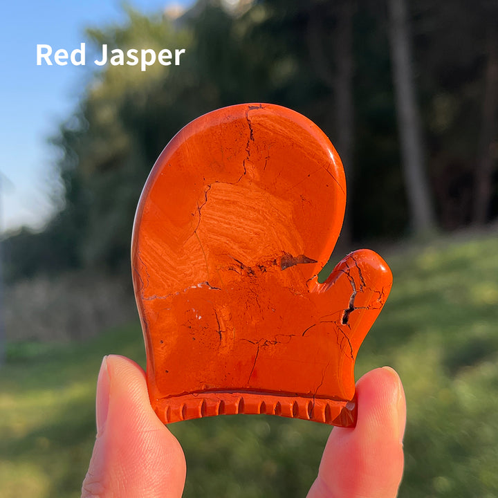 Natural Crystal Carving Christmas Gloves