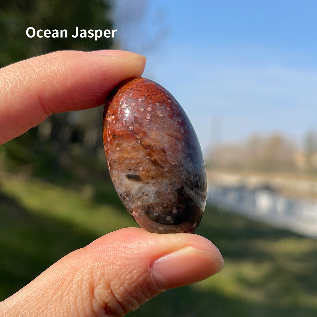 Natural Ocean Jasper Tumbled Stones