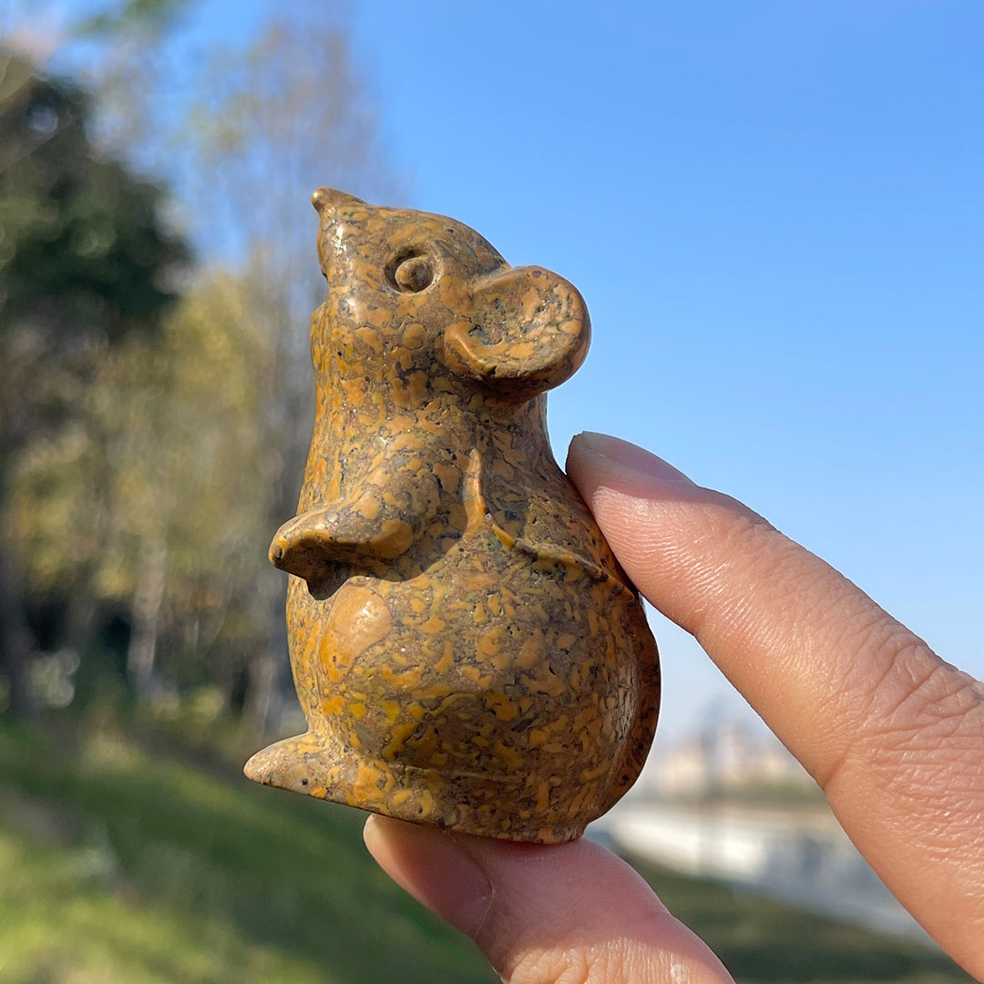 Natural Conglomerate Jasper Mouse