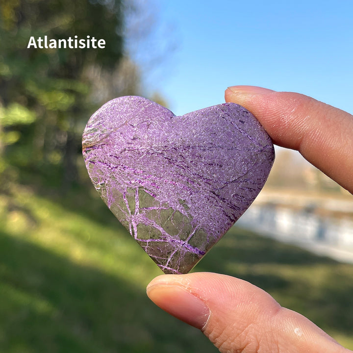 Natural Crystal Carving Atlantisite Heart