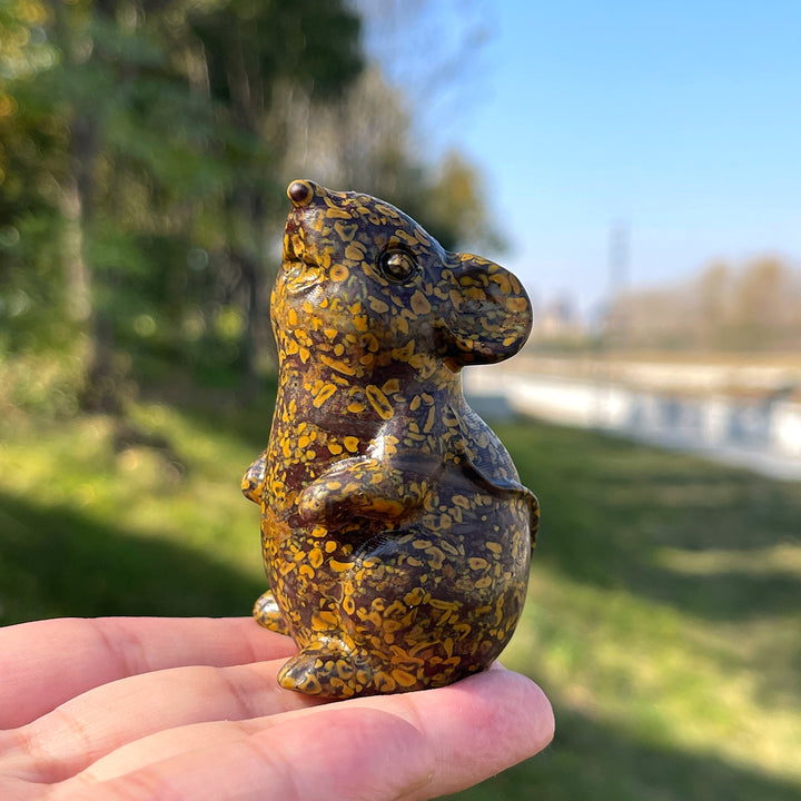 Natural Conglomerate Jasper Mouse
